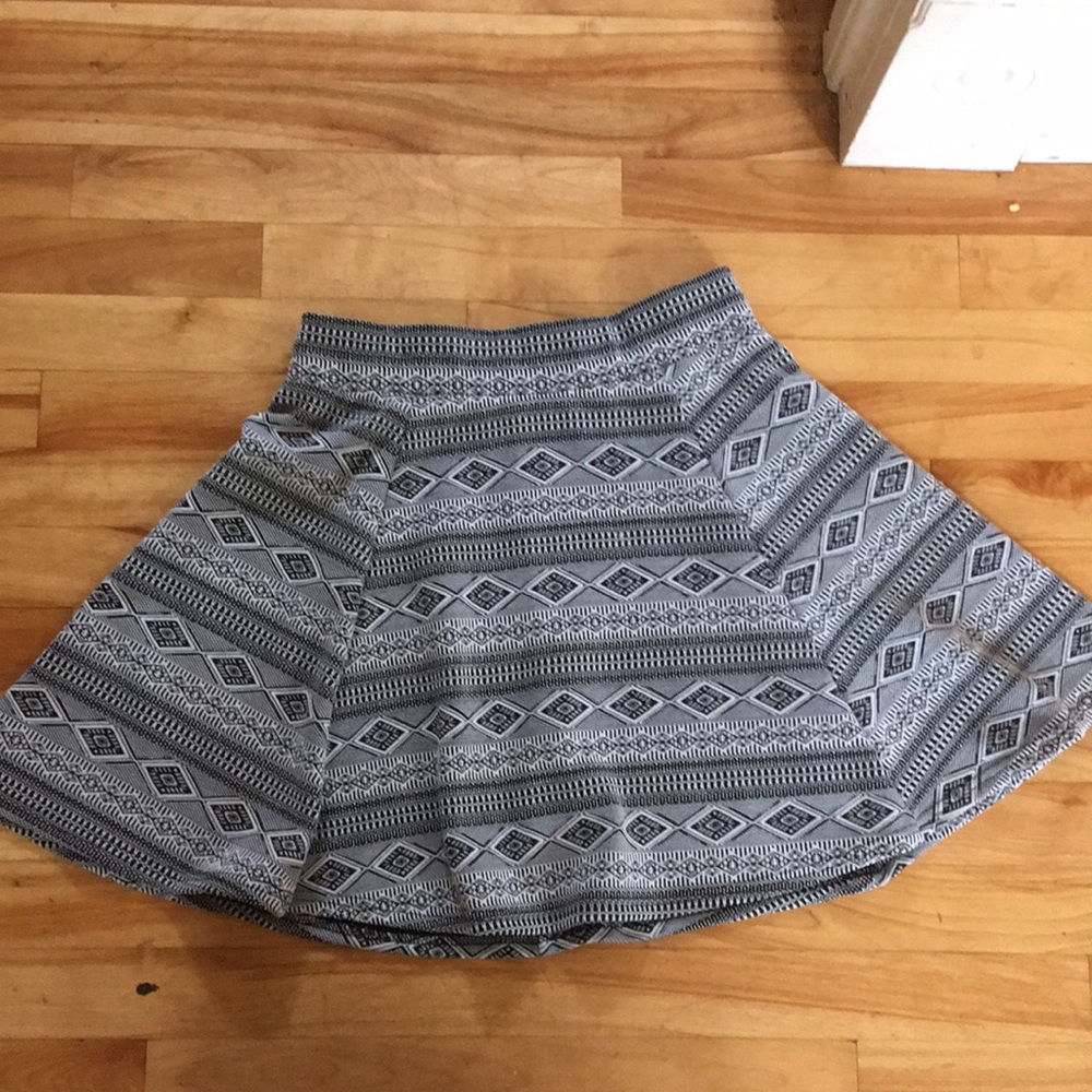 Geo print circle skirt